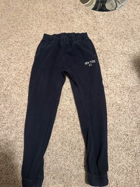 Brandy Melville Navy 'New York N.Y.' Kids Jogger Sweatpants